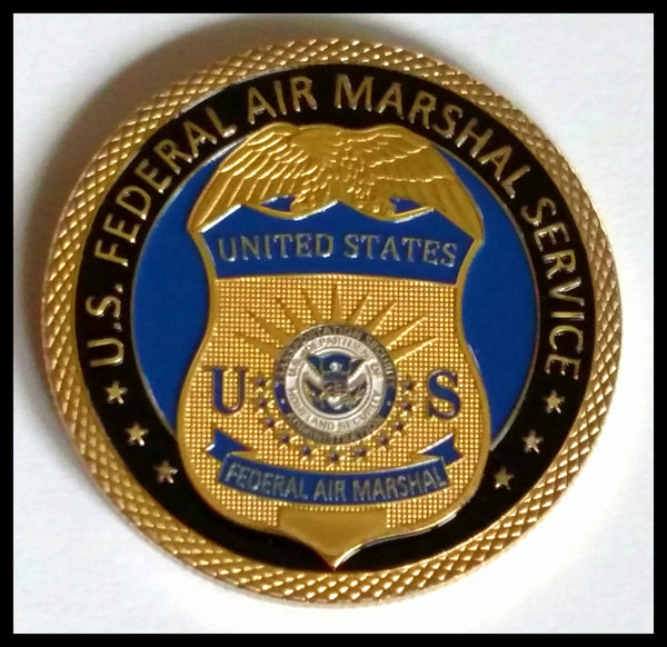 FAMS FEDERAL AIR MARSHAL SERVICE #1391 COLORIZED ART ROUND
