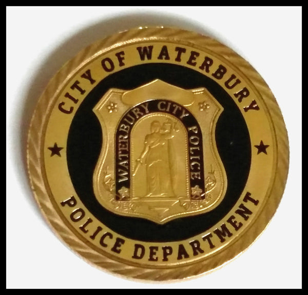 WATERBURY CITY POLICE DEPARTMENT #1389 COLORIZED ART ROUND