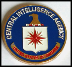 CIA CENTRAL INTELLIGENCE AGENCY CENTER OF INTELLIGENCE COLORIZED ART ROUND
