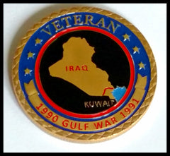 PERSIAN GULF WAR MILITARY VETERAN #1384 COLORIZED ART ROUND