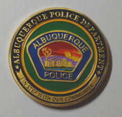 ALBUQUERQUE POLICE DEPARTMENT #1400 COLORIZED ART ROUND