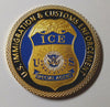 ICE IMMIGRATION AND CUSTOMS ENFORCEMENT SPECIAL AGENT CHALLENGE #1407 COLORIZED ART ROUND