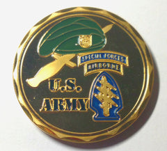 US ARMY SPECIAL FORCES DE OPPRESSO LIBER ENGRAVEABLE COLORIZED ART ROUND