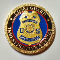 CGIS COAST GUARD INVESTIGATIVE SERVICE SPECIAL AGENT CHALLENGE #1411 COLORIZED ART ROUND