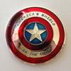 USN NAVY CAPTAIN AMERICA'S SHIELD - ASK THE CHIEF COLORIZED SHIELD-SHAPED ART COIN