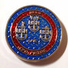 USN NAVY CAPTAIN AMERICA'S SHIELD - ASK THE CHIEF COLORIZED SHIELD-SHAPED ART COIN