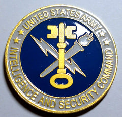 ARMY INTELLIGENCE AND SECURITY COMMAND INSCOM #1422 COLORIZED ART ROUND