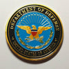 PENTAGON DEPARTMENT OF DEFENSE MILITARY COLORIZED ART ROUND