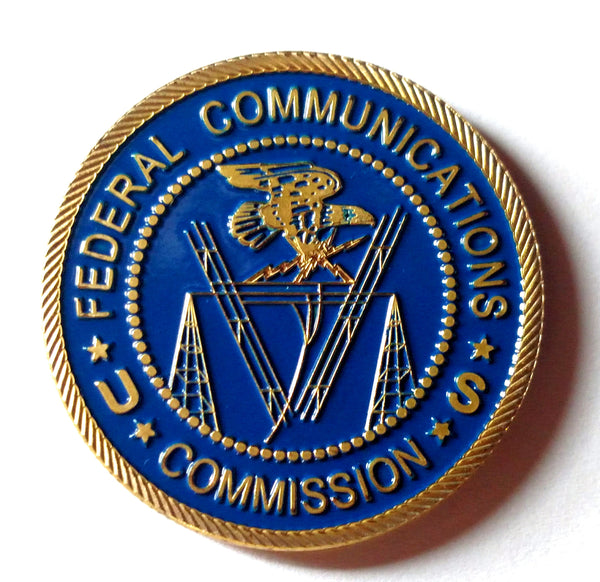 FCC FEDERAL COMMUNICATIONS COMMISSION GOVERNMENT #1425 COLORIZED ART ROUND