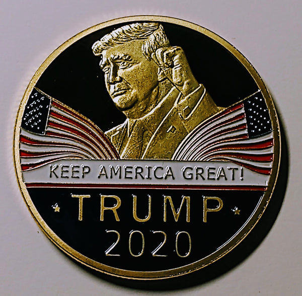 PRESIDENT DONALD TRUMP 2020 KEEP AMERICA GREAT COLORIZED ART ROUND
