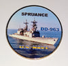 NAVY USS SPRUANCE DD-963 #588 COLORIZED ART ROUND