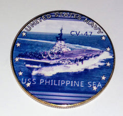 NAVY USS PHILIPPINE SEA #38 COLORIZED ART ROUND