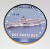 NAVY USS SARATOGA CV-60 #40 COLORIZED ART ROUND