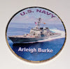 NAVY USS ARLEIGH BURKE #586 COLORIZED ART ROUND