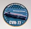 NAVY USS GEORGE H W BUSH CVN-77 #2 COLORIZED ART ROUND