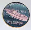 NAVY USS AMPHION AR-13 #615 COLORIZED ART ROUND