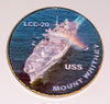 NAVY USS MOUNT WHITNEY LCC-20 #587 COLORIZED ART ROUND