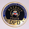 DETROIT POLICE DEPARTMENT #SK7183 ANTIQUED COLORIZED ART ROUND