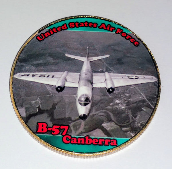 USAF AIR FORCE CANBERRA B-57 #167 COLORIZED ART ROUND