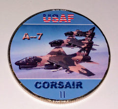 USAF AIR FORCE A-7 CORSAIR #219 COLORIZED ART ROUND