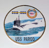 NAVY USS PARGO SUBMARINE SSN-650 #112 COLORIZED ART ROUND