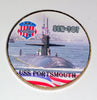NAVY USS PORTSMOUTH SUBMARINE SSN-707 #584 COLORIZED ART ROUND