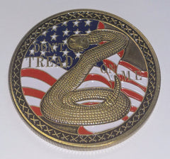 DON'T TREAD SECOND AMENDMENT MILITARY CHALLENGE COLORIZED ART ROUND