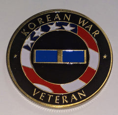 KOREAN WAR VETERAN MILITARY CHALLENGE COLORIZED ART ROUND
