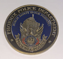 PHOENIX POLICE DEPARTMENT COLORIZED ART COIN