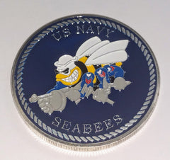 US NAVY SEABEES CAN DO #SK9319 COLORIZED ART ROUND