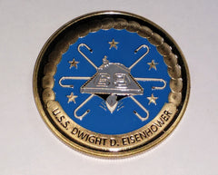 NAVY USS DWIGHT D EISENHOWER CVN-69 #1155 COLORIZED ART ROUND