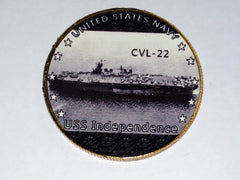 NAVY USS INDEPENDENCE CVL-22 #47 COLORIZED ART ROUND