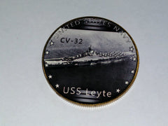 NAVY USS LEYTE CV-32 #26 COLORIZED ART ROUND
