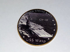 NAVY USS WASP CV-18 #21 COLORIZED ART ROUND