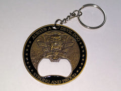 MARINE CORPS DEVIL DOGS MILITARY NOVELTY BOTTLE OPENER KEYCHAIN