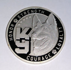 K-9 Canine Guardians Of The Night Loyal Honor Courage Police #S3239K Law Enforcement Military Honor Challenge Coin Award