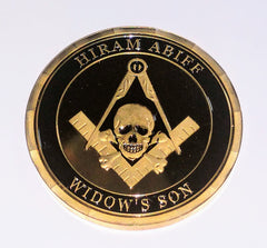 MASONIC FREEMASON HIRAM ABIFF WIDOW'S SON #SK8941 COLORIZED ART ROUND