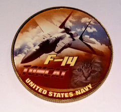 NAVY F-14 TOMCAT CHALLENGE #A5 COLORIZED ART ROUND