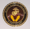 MARINE CORPS PARRIS ISLAND #1441 MILITARY CHALLENGE COLORIZED ART ROUND