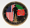 AFGHANISTAN VETERAN MILITARY FAMILY #SK8922 LARGE COLORIZED ART ROUND