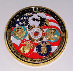 FREEDOM MILITARY FAMILY #SK8908 COLORIZED ART ROUND