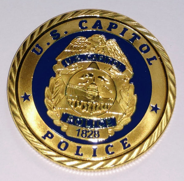 CAPITOL POLICE LAW ENFORCEMENT HONOR #1453 MILITARY COLORIZED ART ROUND