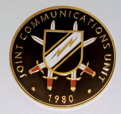 ARMY JOINT COMMUNICATIONS UNIT MILITARY #1460 COLORIZED ART ROUND