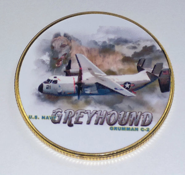 NAVY GREYHOUND AIRCRAFT #231-a COLORIZED ART ROUND