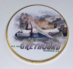 NAVY GREYHOUND AIRCRAFT #231-a COLORIZED ART ROUND