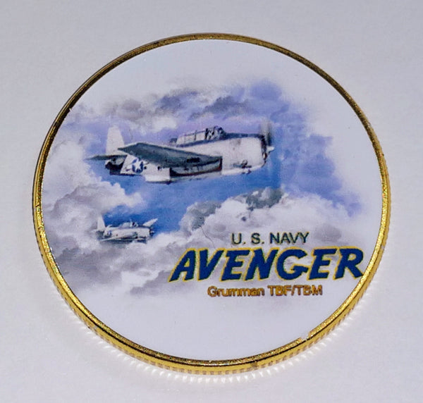 NAVY AVENGER AIRCRAFT #233 COLORIZED ART ROUND