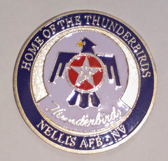 THUNDERBIRDS NELLIS AIR FORCE BASE COLORIZED ART ROUND
