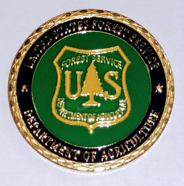 FORESTRY SERVICE DEPARTMENT OF AGRICULTURE HONOR #1461 COLORIZED ART ROUND