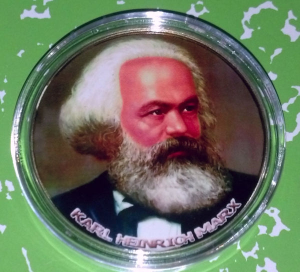 KARL HEINRICH MARX #BXB120 COLORIZED GOLD PLATED ART ROUND - 1