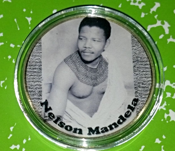 MANDELA WARRIOR #H928 COLORIZED GOLD PLATED ART ROUND – Vintage ...